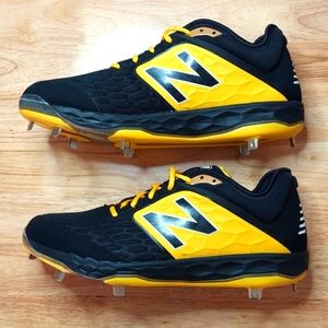 New Balance 3000v4 Metal Baseball Cleats Black Yellow